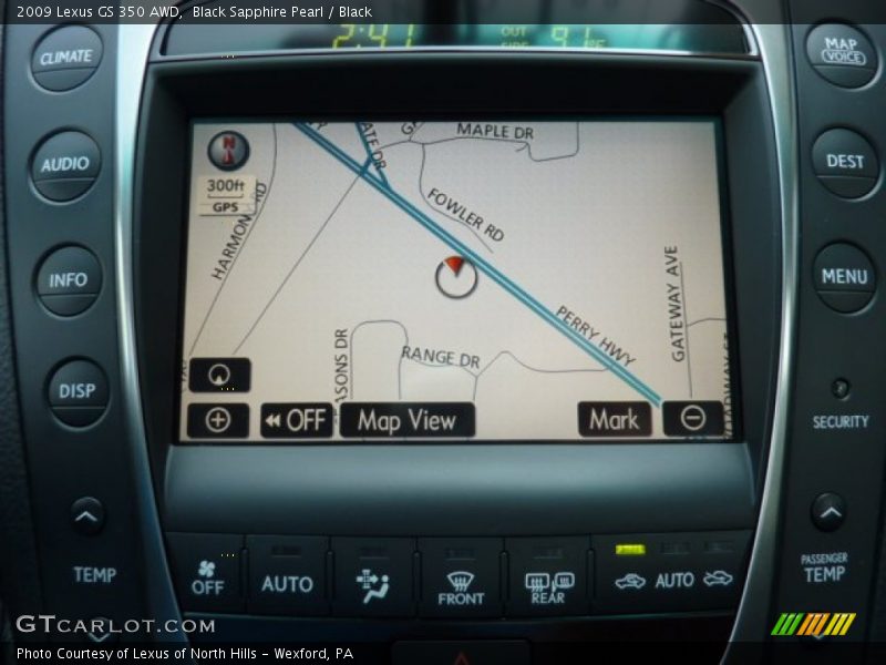 Black Sapphire Pearl / Black 2009 Lexus GS 350 AWD