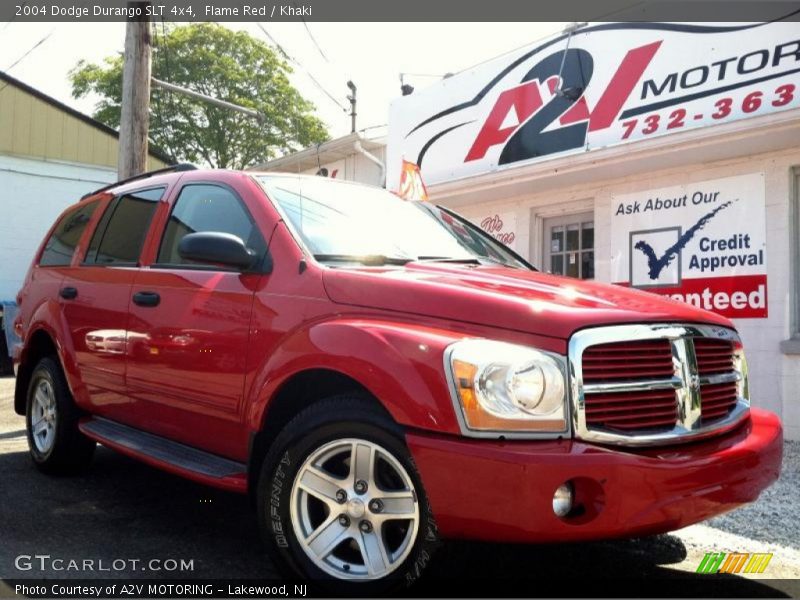 Flame Red / Khaki 2004 Dodge Durango SLT 4x4