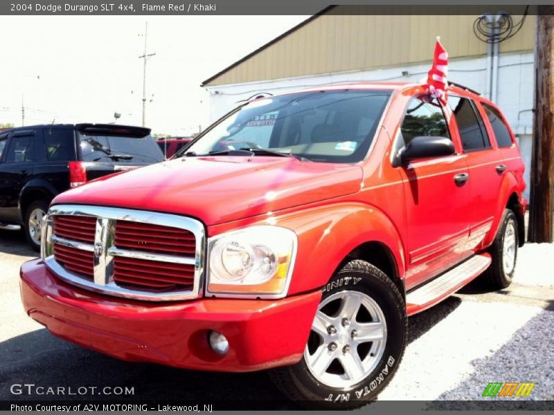 Flame Red / Khaki 2004 Dodge Durango SLT 4x4