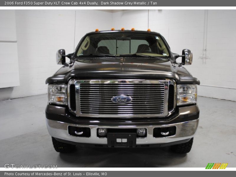 Dark Shadow Grey Metallic / Tan 2006 Ford F350 Super Duty XLT Crew Cab 4x4 Dually