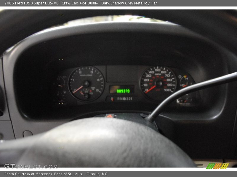 Dark Shadow Grey Metallic / Tan 2006 Ford F350 Super Duty XLT Crew Cab 4x4 Dually