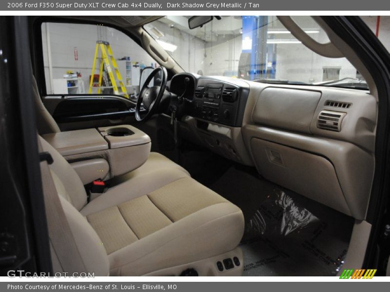 Dark Shadow Grey Metallic / Tan 2006 Ford F350 Super Duty XLT Crew Cab 4x4 Dually