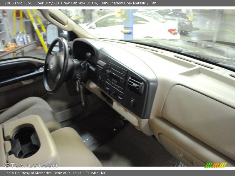 Dark Shadow Grey Metallic / Tan 2006 Ford F350 Super Duty XLT Crew Cab 4x4 Dually