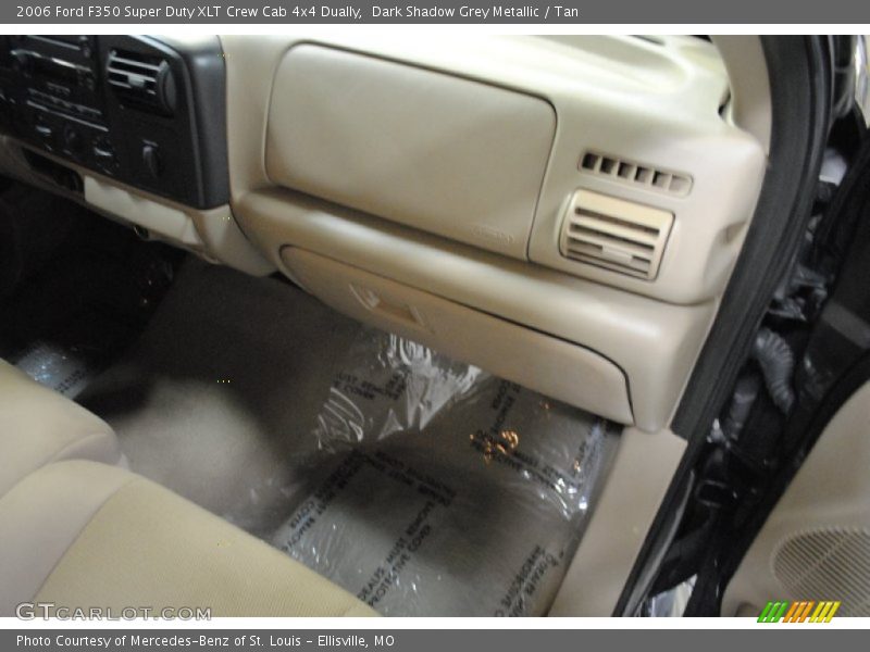Dark Shadow Grey Metallic / Tan 2006 Ford F350 Super Duty XLT Crew Cab 4x4 Dually