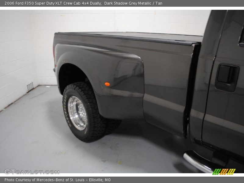 Dark Shadow Grey Metallic / Tan 2006 Ford F350 Super Duty XLT Crew Cab 4x4 Dually