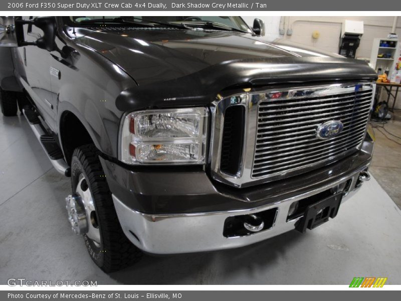 Dark Shadow Grey Metallic / Tan 2006 Ford F350 Super Duty XLT Crew Cab 4x4 Dually