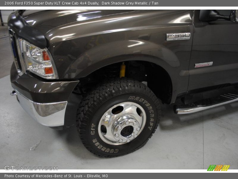 Dark Shadow Grey Metallic / Tan 2006 Ford F350 Super Duty XLT Crew Cab 4x4 Dually