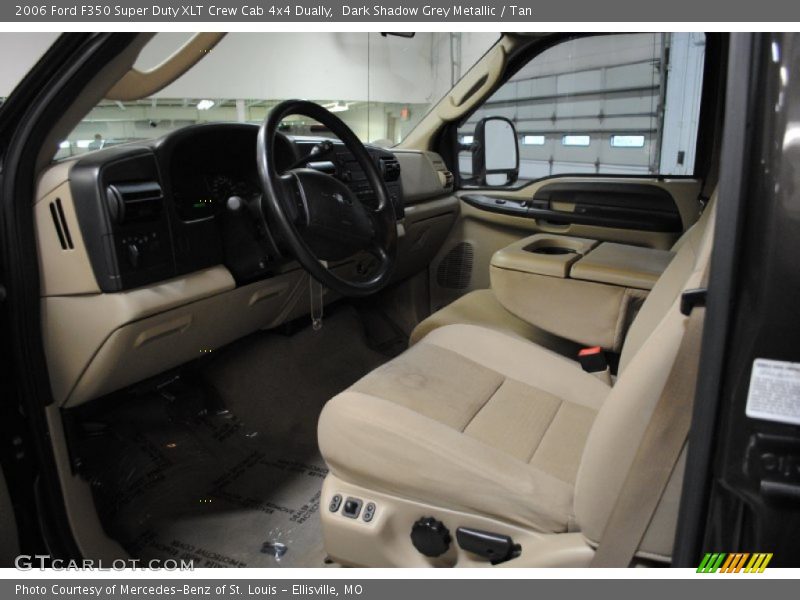 Dark Shadow Grey Metallic / Tan 2006 Ford F350 Super Duty XLT Crew Cab 4x4 Dually