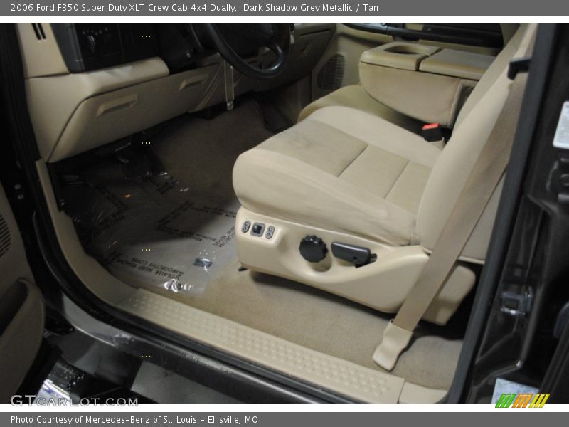Dark Shadow Grey Metallic / Tan 2006 Ford F350 Super Duty XLT Crew Cab 4x4 Dually