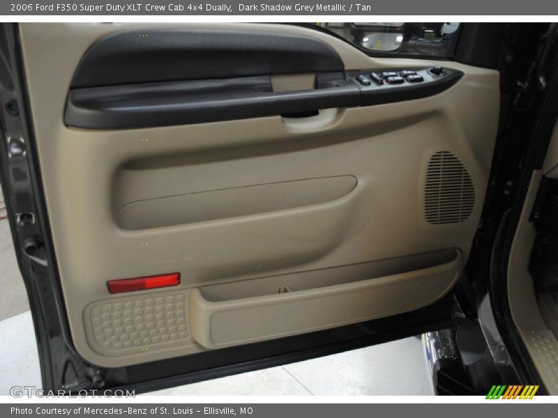 Dark Shadow Grey Metallic / Tan 2006 Ford F350 Super Duty XLT Crew Cab 4x4 Dually