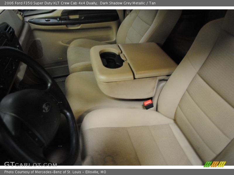 Dark Shadow Grey Metallic / Tan 2006 Ford F350 Super Duty XLT Crew Cab 4x4 Dually
