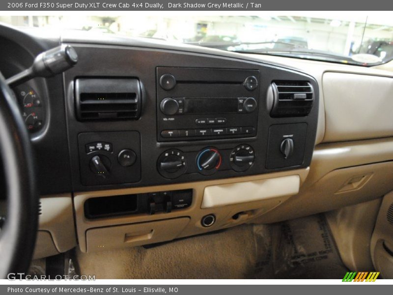 Dark Shadow Grey Metallic / Tan 2006 Ford F350 Super Duty XLT Crew Cab 4x4 Dually