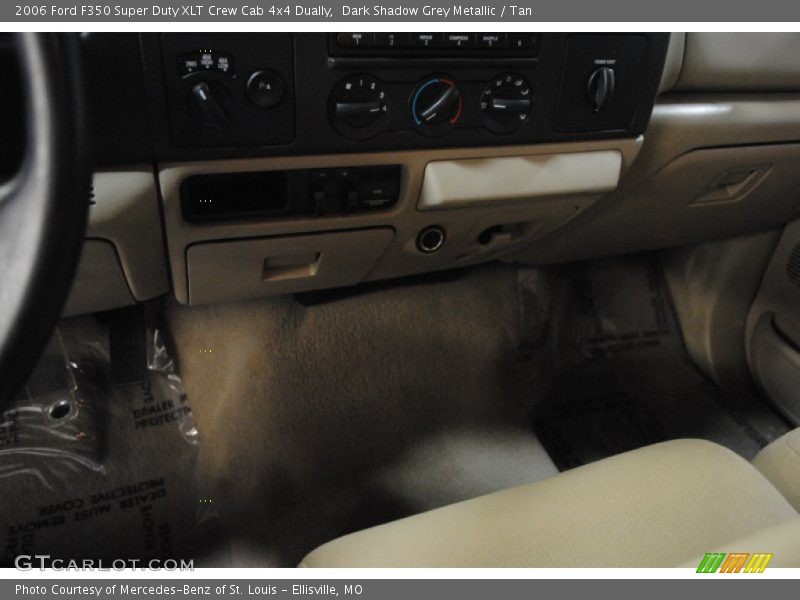 Dark Shadow Grey Metallic / Tan 2006 Ford F350 Super Duty XLT Crew Cab 4x4 Dually