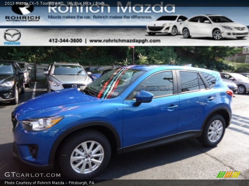 Sky Blue Mica / Black 2013 Mazda CX-5 Touring AWD