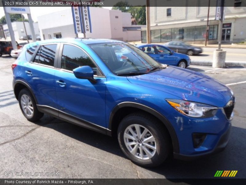 Sky Blue Mica / Black 2013 Mazda CX-5 Touring AWD