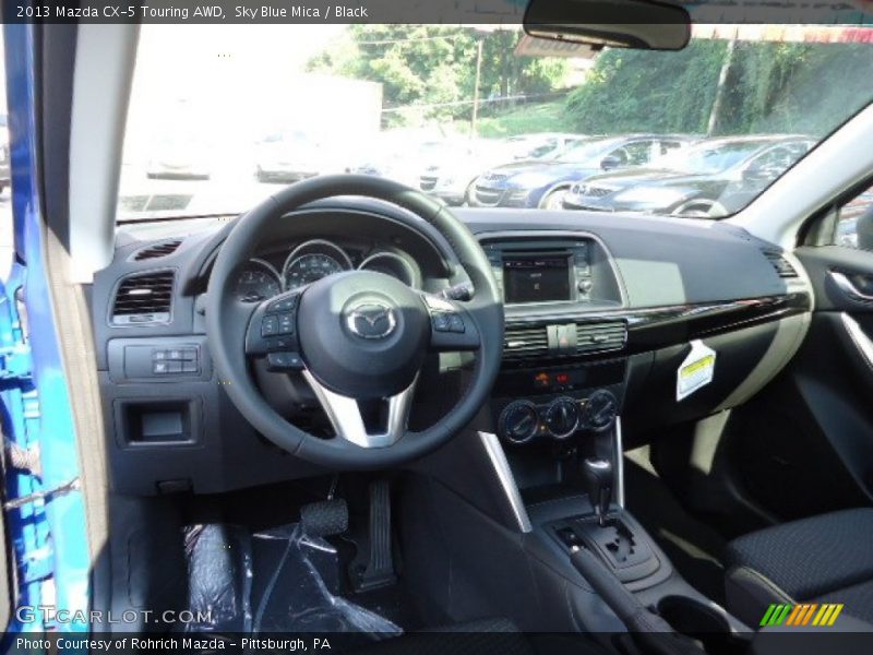 Sky Blue Mica / Black 2013 Mazda CX-5 Touring AWD