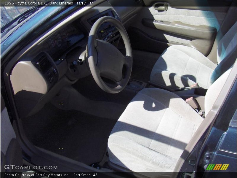 Dark Emerald Pearl / Tan 1996 Toyota Corolla DX