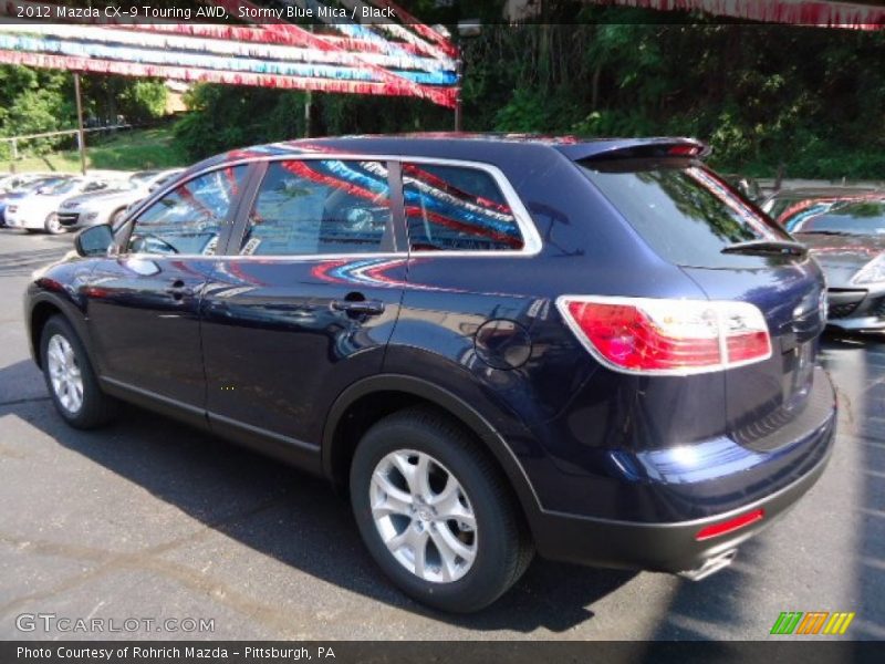 Stormy Blue Mica / Black 2012 Mazda CX-9 Touring AWD