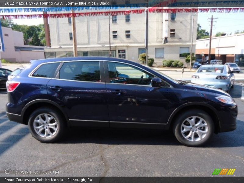 Stormy Blue Mica / Black 2012 Mazda CX-9 Touring AWD