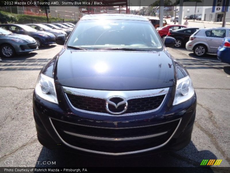 Stormy Blue Mica / Black 2012 Mazda CX-9 Touring AWD