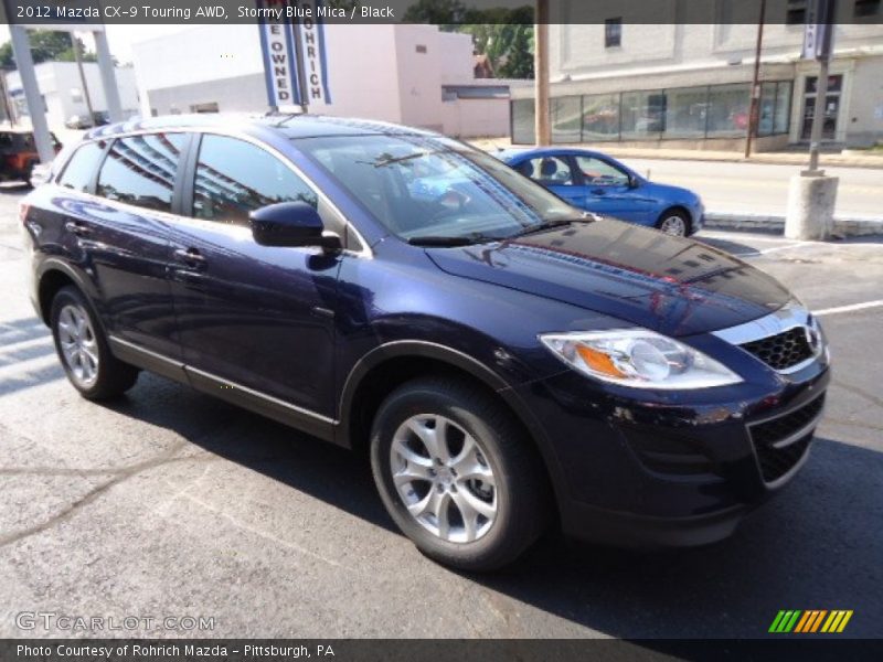 Stormy Blue Mica / Black 2012 Mazda CX-9 Touring AWD