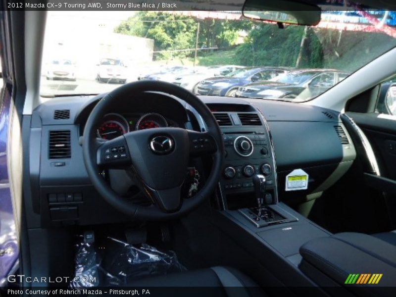 Stormy Blue Mica / Black 2012 Mazda CX-9 Touring AWD