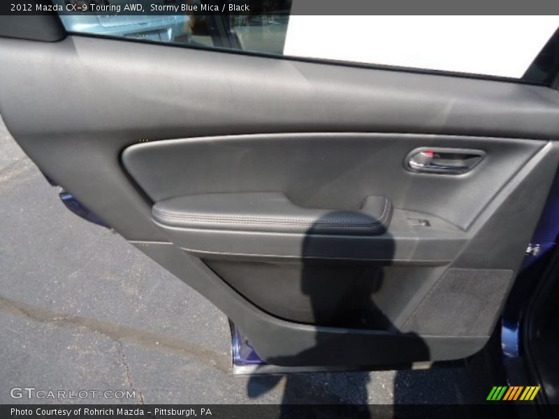 Stormy Blue Mica / Black 2012 Mazda CX-9 Touring AWD