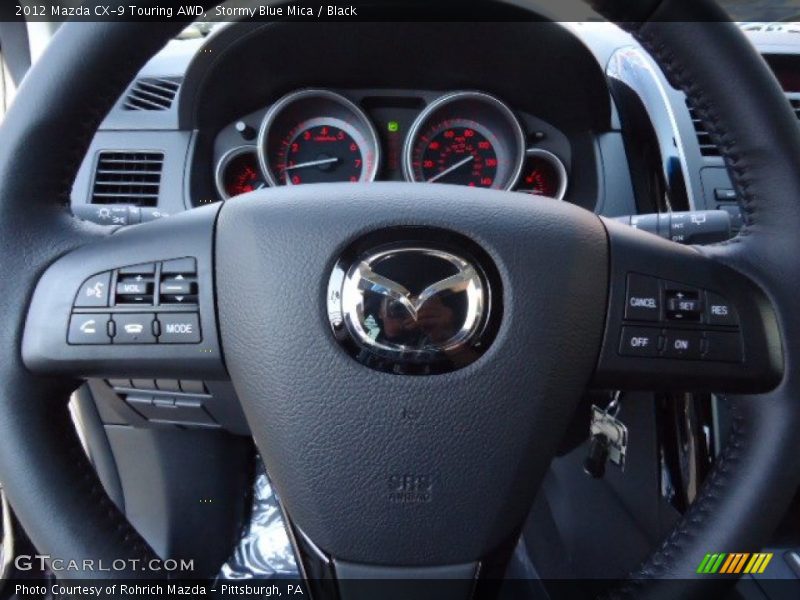 Stormy Blue Mica / Black 2012 Mazda CX-9 Touring AWD
