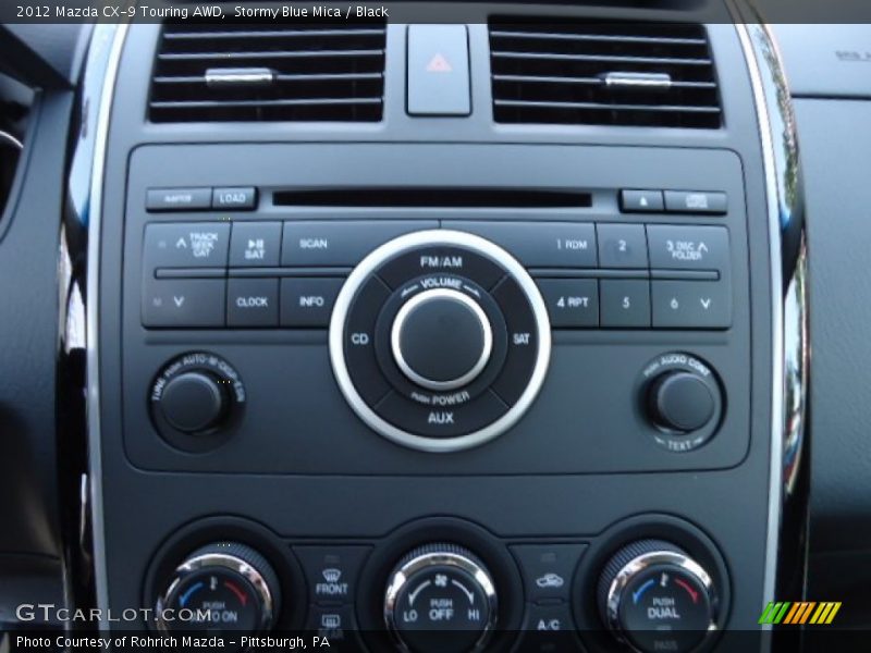 Stormy Blue Mica / Black 2012 Mazda CX-9 Touring AWD