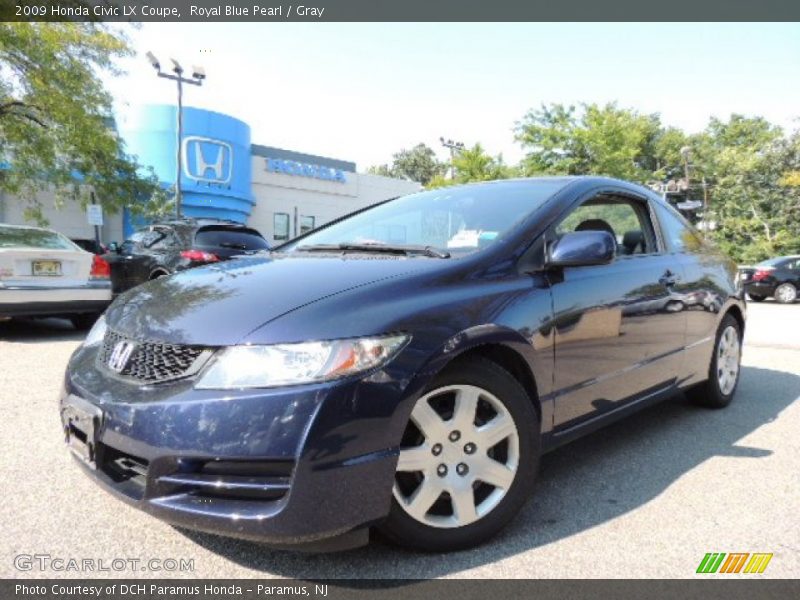 Royal Blue Pearl / Gray 2009 Honda Civic LX Coupe