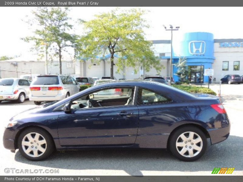 Royal Blue Pearl / Gray 2009 Honda Civic LX Coupe