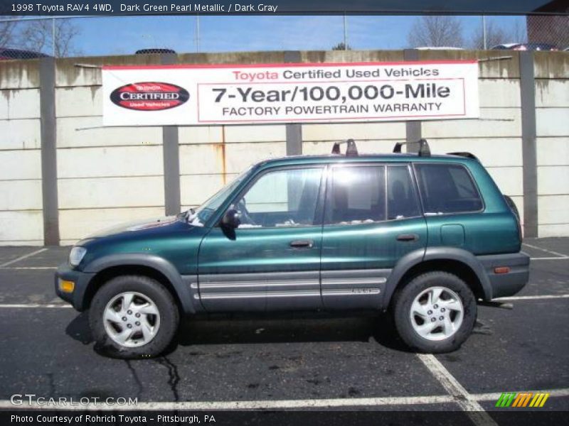 Dark Green Pearl Metallic / Dark Gray 1998 Toyota RAV4 4WD