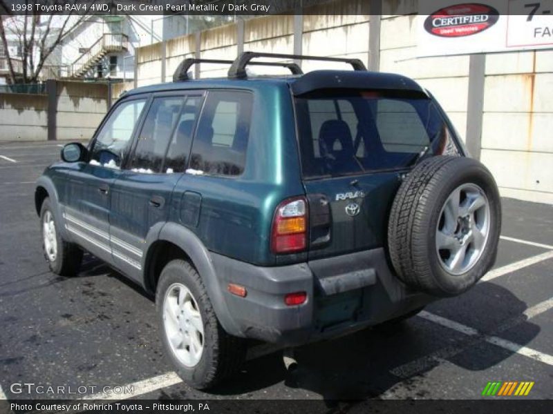 Dark Green Pearl Metallic / Dark Gray 1998 Toyota RAV4 4WD