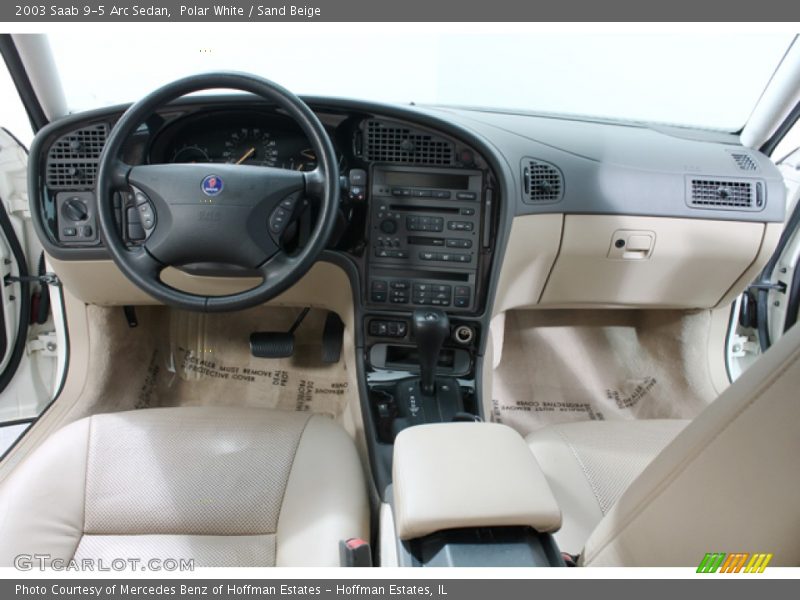 Polar White / Sand Beige 2003 Saab 9-5 Arc Sedan