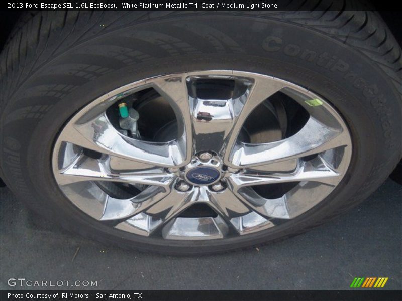 White Platinum Metallic Tri-Coat / Medium Light Stone 2013 Ford Escape SEL 1.6L EcoBoost