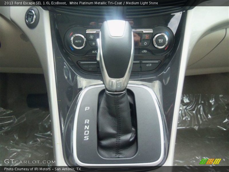 White Platinum Metallic Tri-Coat / Medium Light Stone 2013 Ford Escape SEL 1.6L EcoBoost