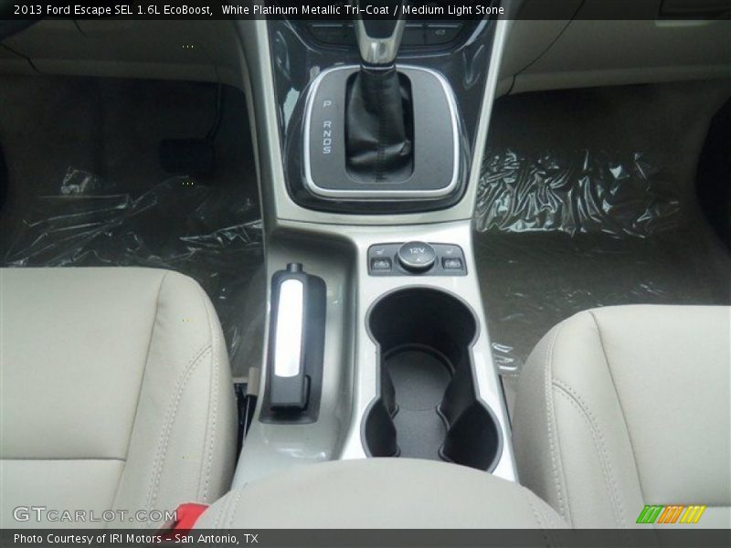 White Platinum Metallic Tri-Coat / Medium Light Stone 2013 Ford Escape SEL 1.6L EcoBoost