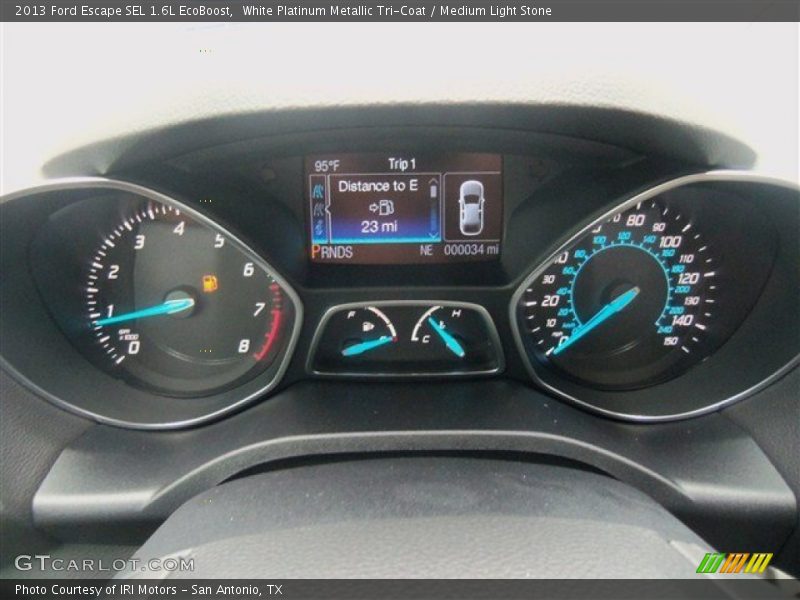 White Platinum Metallic Tri-Coat / Medium Light Stone 2013 Ford Escape SEL 1.6L EcoBoost