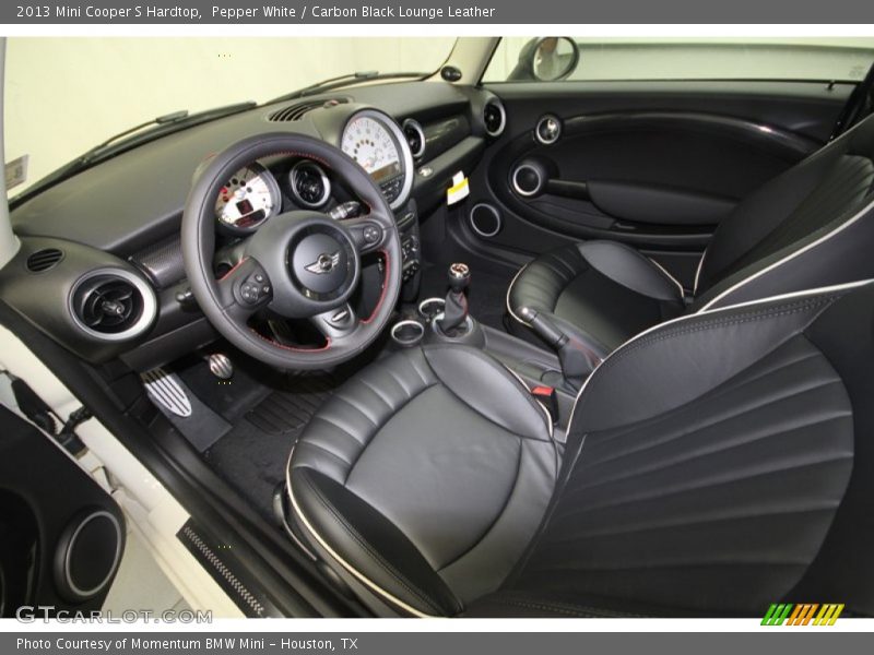 Pepper White / Carbon Black Lounge Leather 2013 Mini Cooper S Hardtop