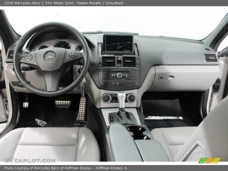 Pewter Metallic / Grey/Black 2008 Mercedes-Benz C 300 4Matic Sport