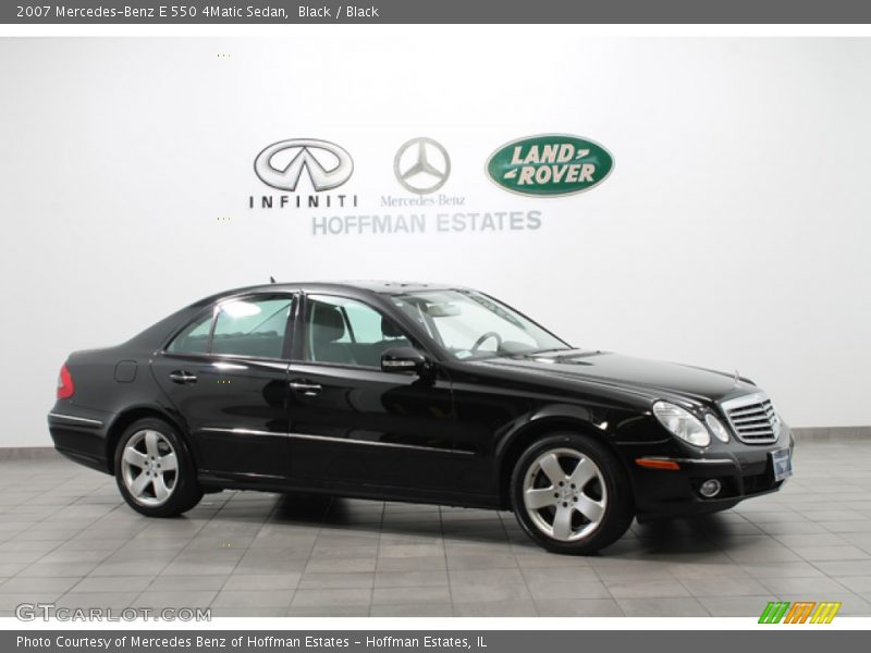 Black / Black 2007 Mercedes-Benz E 550 4Matic Sedan