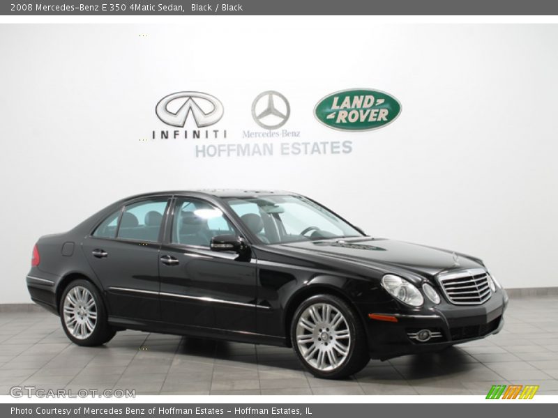 Black / Black 2008 Mercedes-Benz E 350 4Matic Sedan