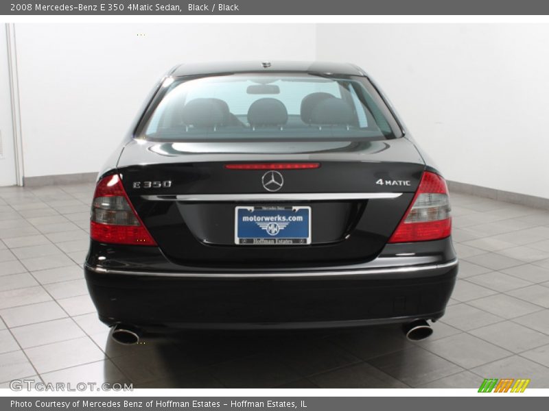 Black / Black 2008 Mercedes-Benz E 350 4Matic Sedan