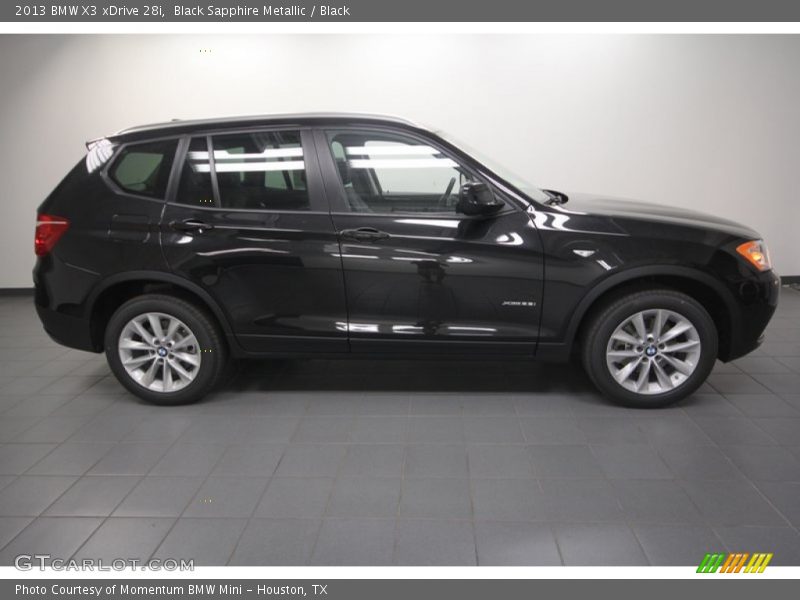 Black Sapphire Metallic / Black 2013 BMW X3 xDrive 28i