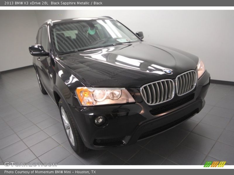 Black Sapphire Metallic / Black 2013 BMW X3 xDrive 28i