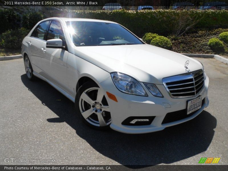 Arctic White / Black 2011 Mercedes-Benz E 350 Sedan