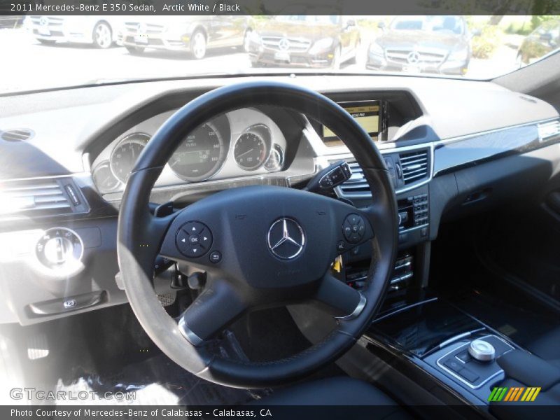Arctic White / Black 2011 Mercedes-Benz E 350 Sedan