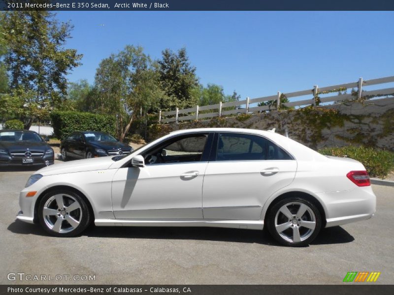 Arctic White / Black 2011 Mercedes-Benz E 350 Sedan