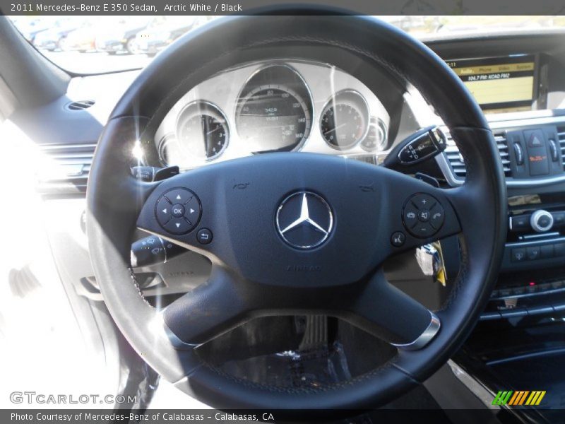 Arctic White / Black 2011 Mercedes-Benz E 350 Sedan