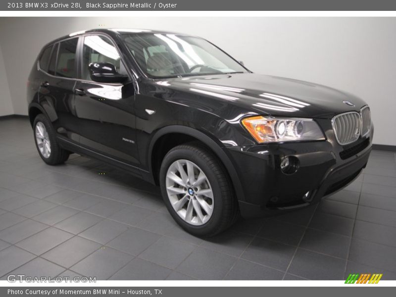 Black Sapphire Metallic / Oyster 2013 BMW X3 xDrive 28i